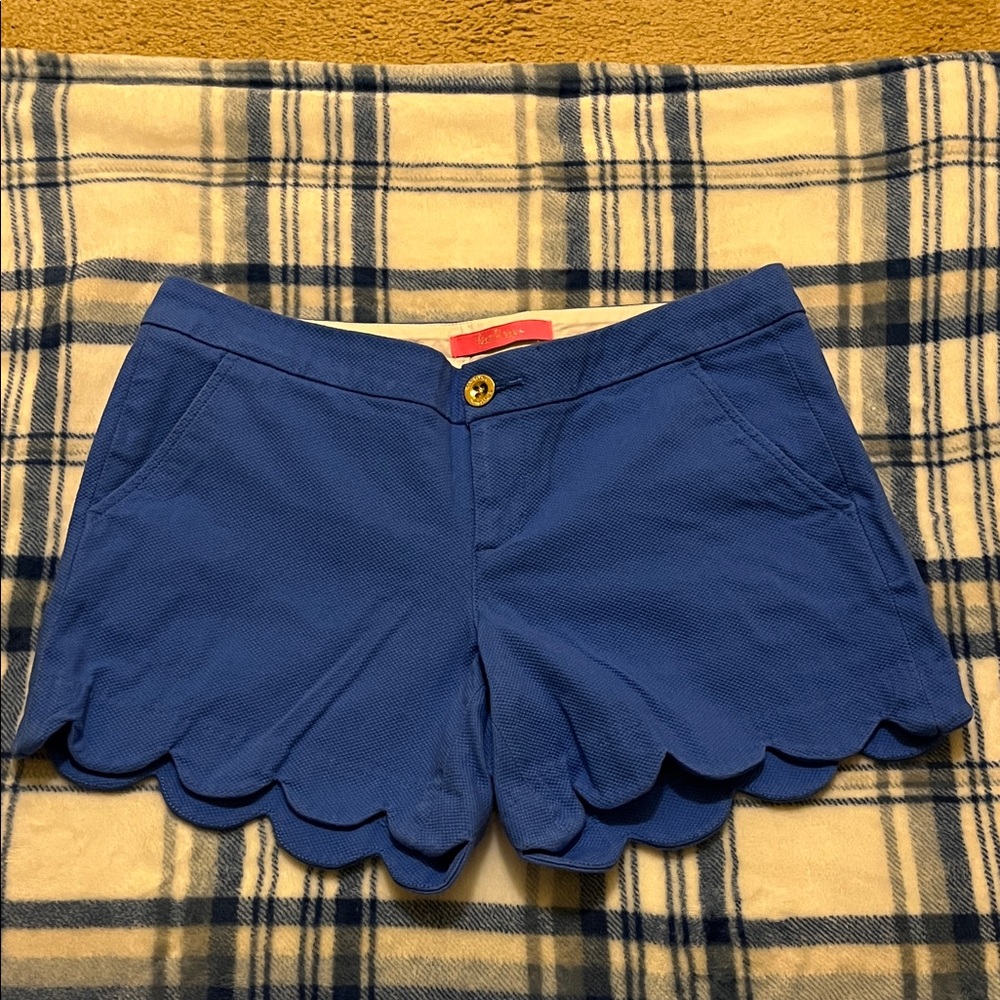 Lilly Pulitzer Royal Blue Scalloped Shorts
